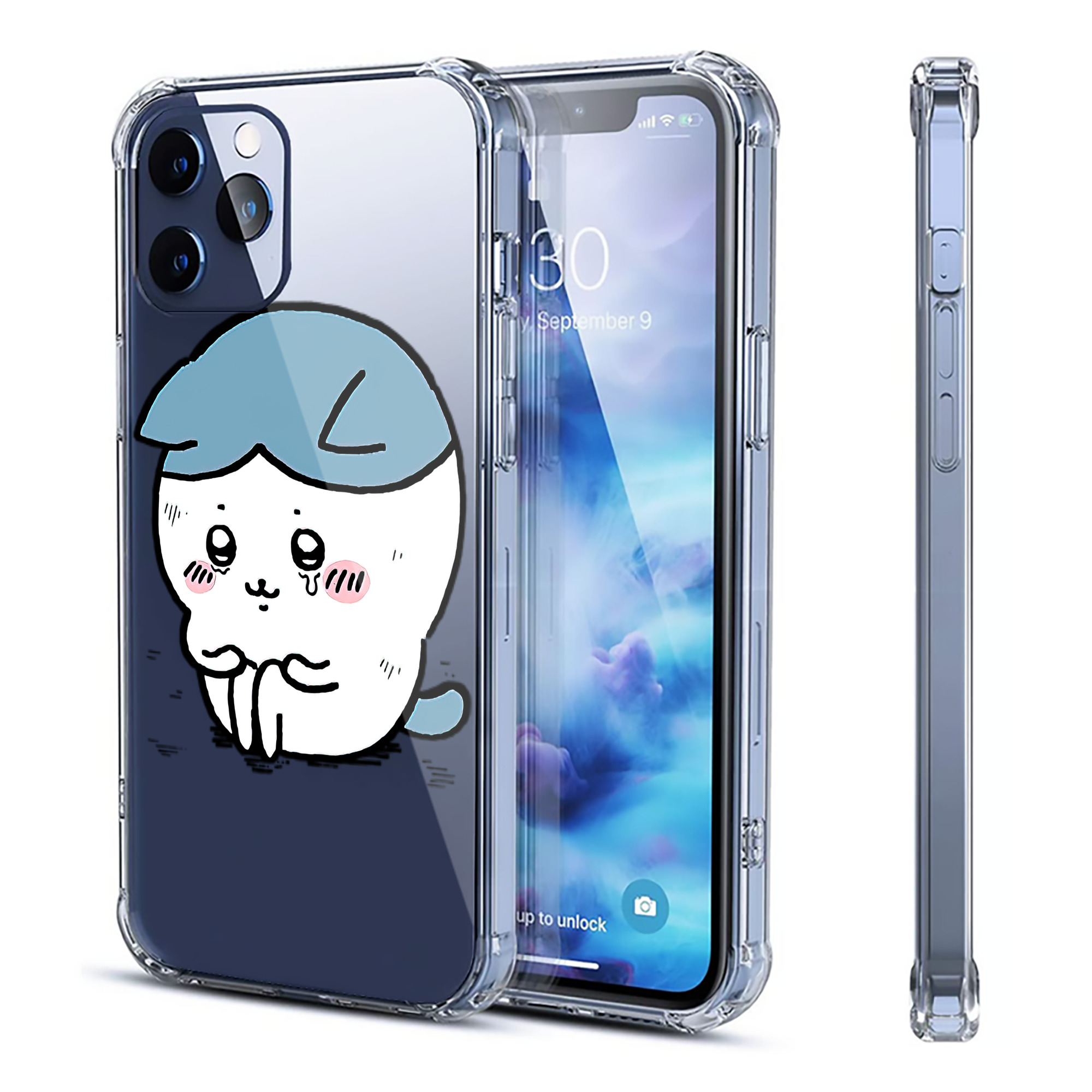 （画像用） ちいかわ ハチワレ Chii-kawa hachiware 【iPhone 12シリーズ対応】透明スマホケース（クリアソフトケース）